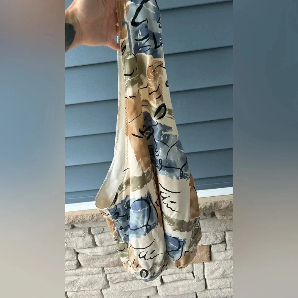 100% silk hobo shoulder bag